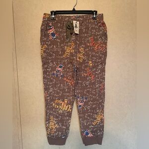 Easel Brown Patterned Joggers